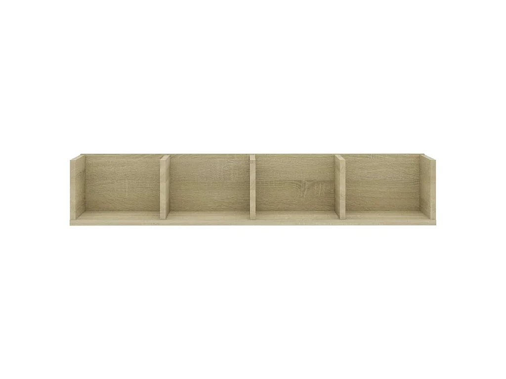 Étagère murale à CD Chêne sonoma 100x18x18 cm Bois d'ingénierie