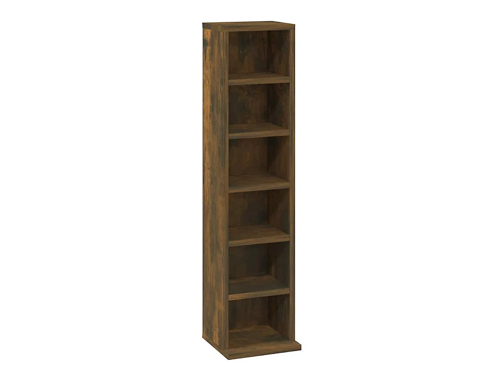 Armoire à CD Chêne fumé 21x20x88 cm Bois d'ingénierie