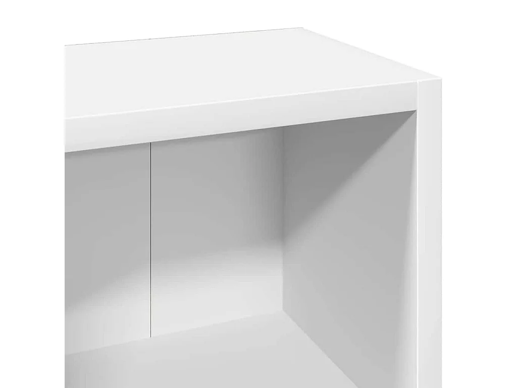 Armoires à CD 2 pcs Blanc 21x16x93,5 cm Aggloméré