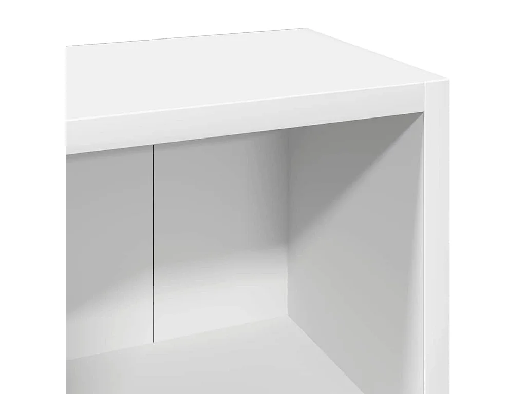 Armoires à CD 2 pcs Blanc 21x16x93,5 cm Aggloméré