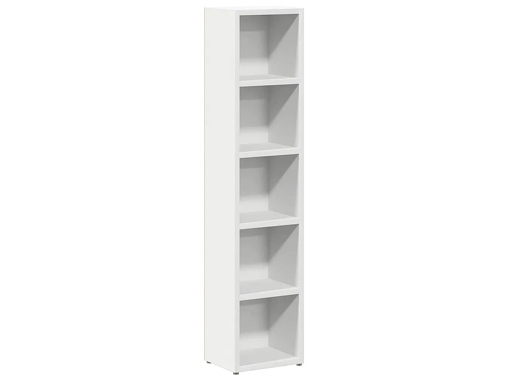Armários para CD 2 pcs 21x16x93,5 cm contraplacado branco