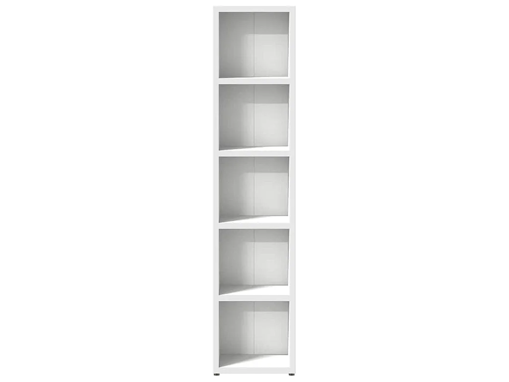Armários para CD 2 pcs 21x16x93,5 cm contraplacado branco