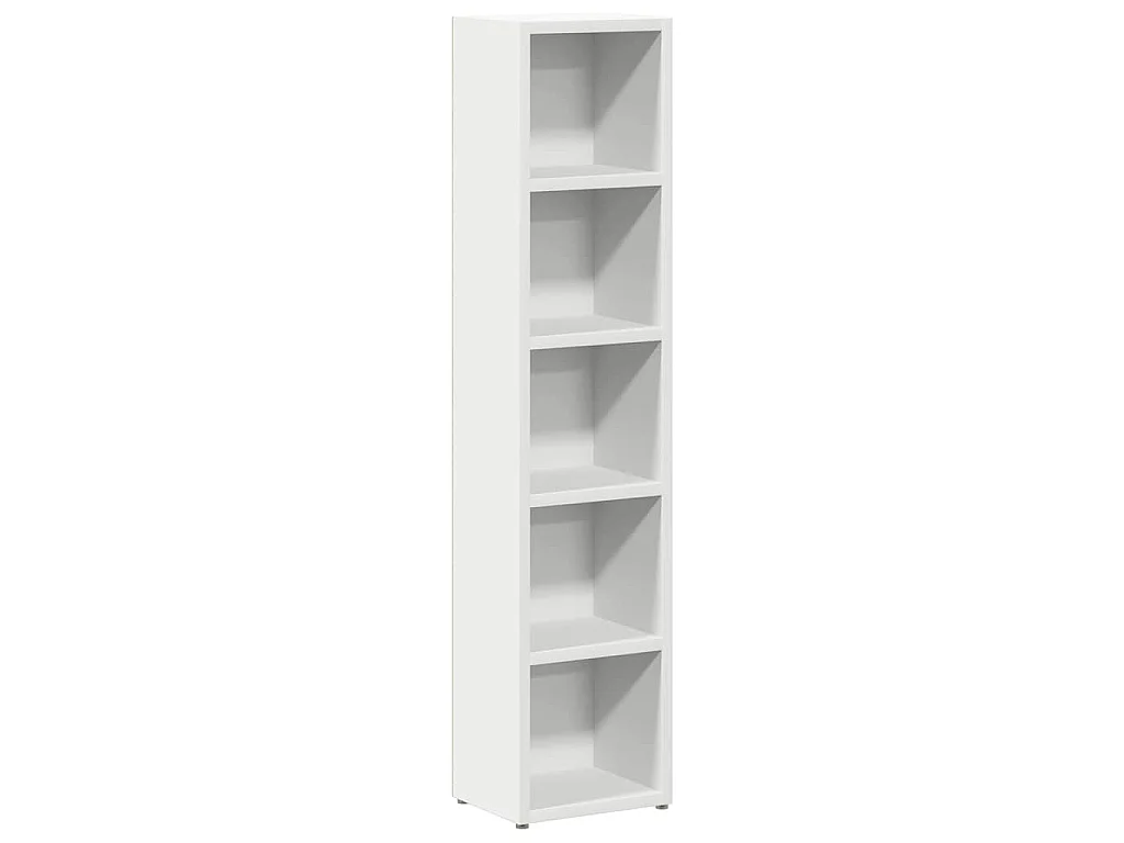 Armoires à CD 2 pcs Blanc 21x16x93,5 cm Aggloméré