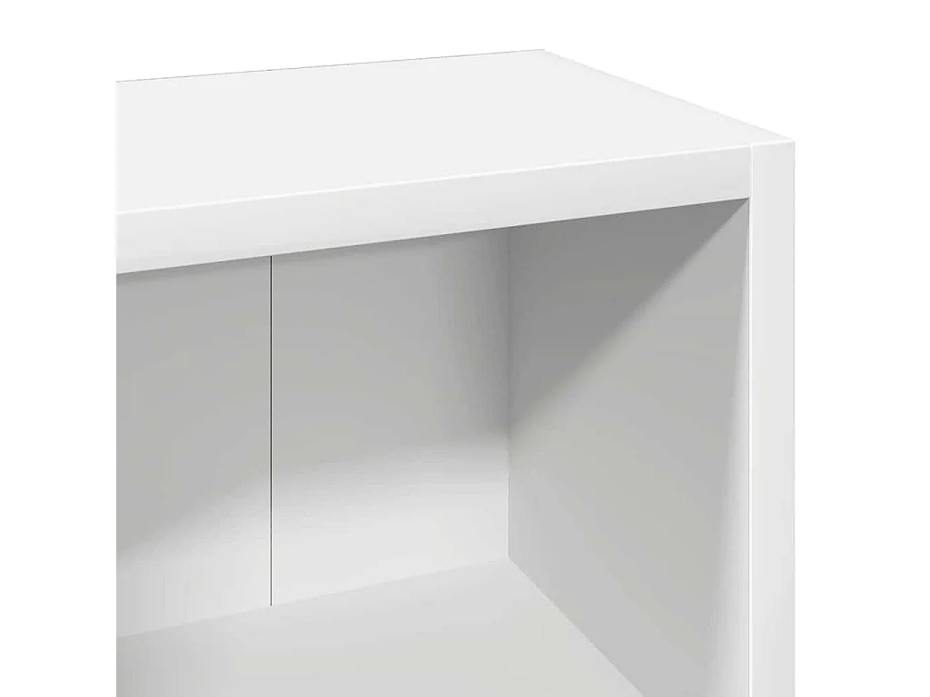 Armoires à CD 2 pcs Blanc 21x16x93,5 cm Aggloméré