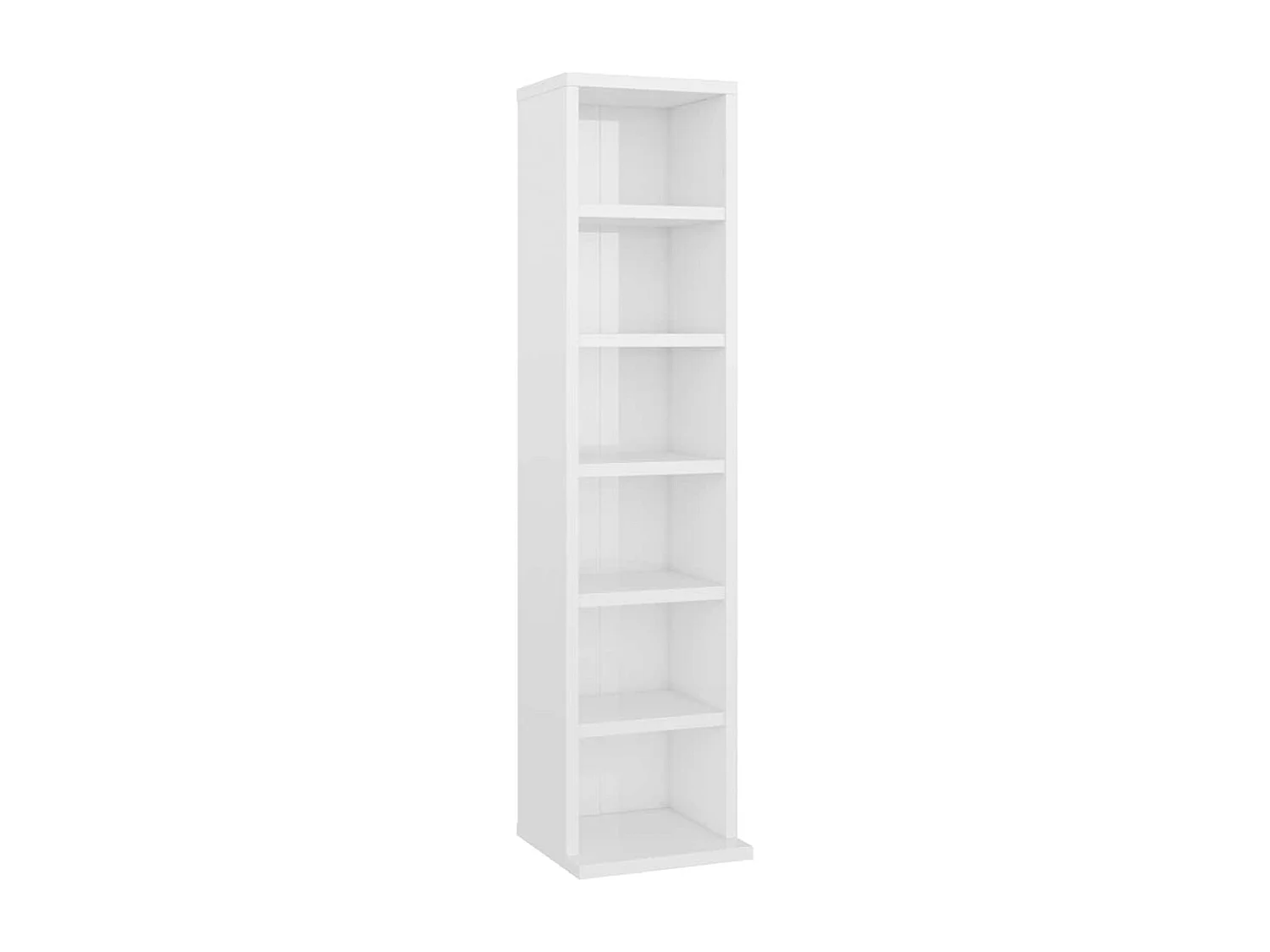 Armoire à CD Blanc brillant 21x20x88 cm Bois d'ingénierie