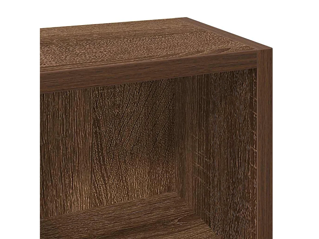 Armoires à CD 2 pcs Chêne marron 21x16x93,5cm Bois d'ingénierie