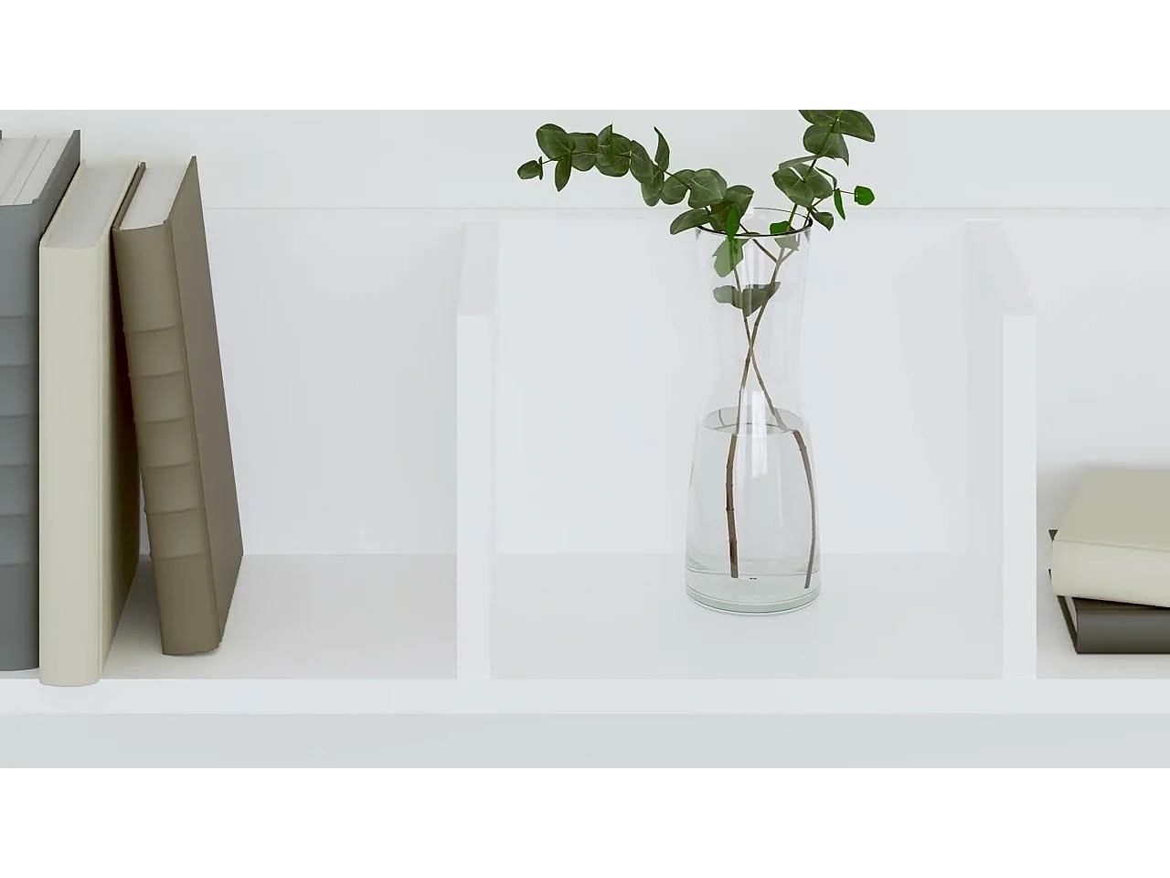 Étagère murale à CD Blanc 100x18x18 cm Bois d'ingénierie