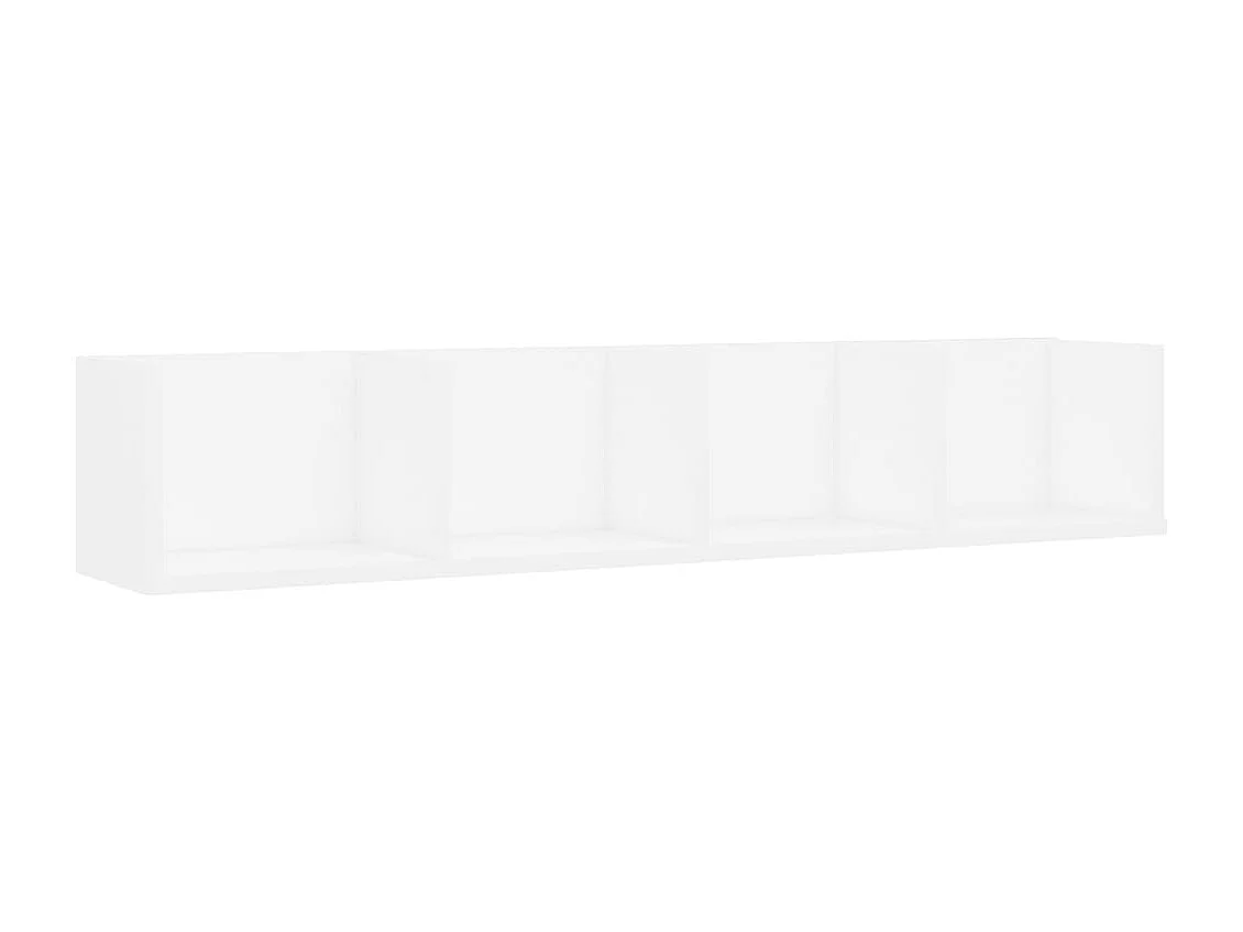 Étagère murale à CD Blanc 100x18x18 cm Bois d'ingénierie