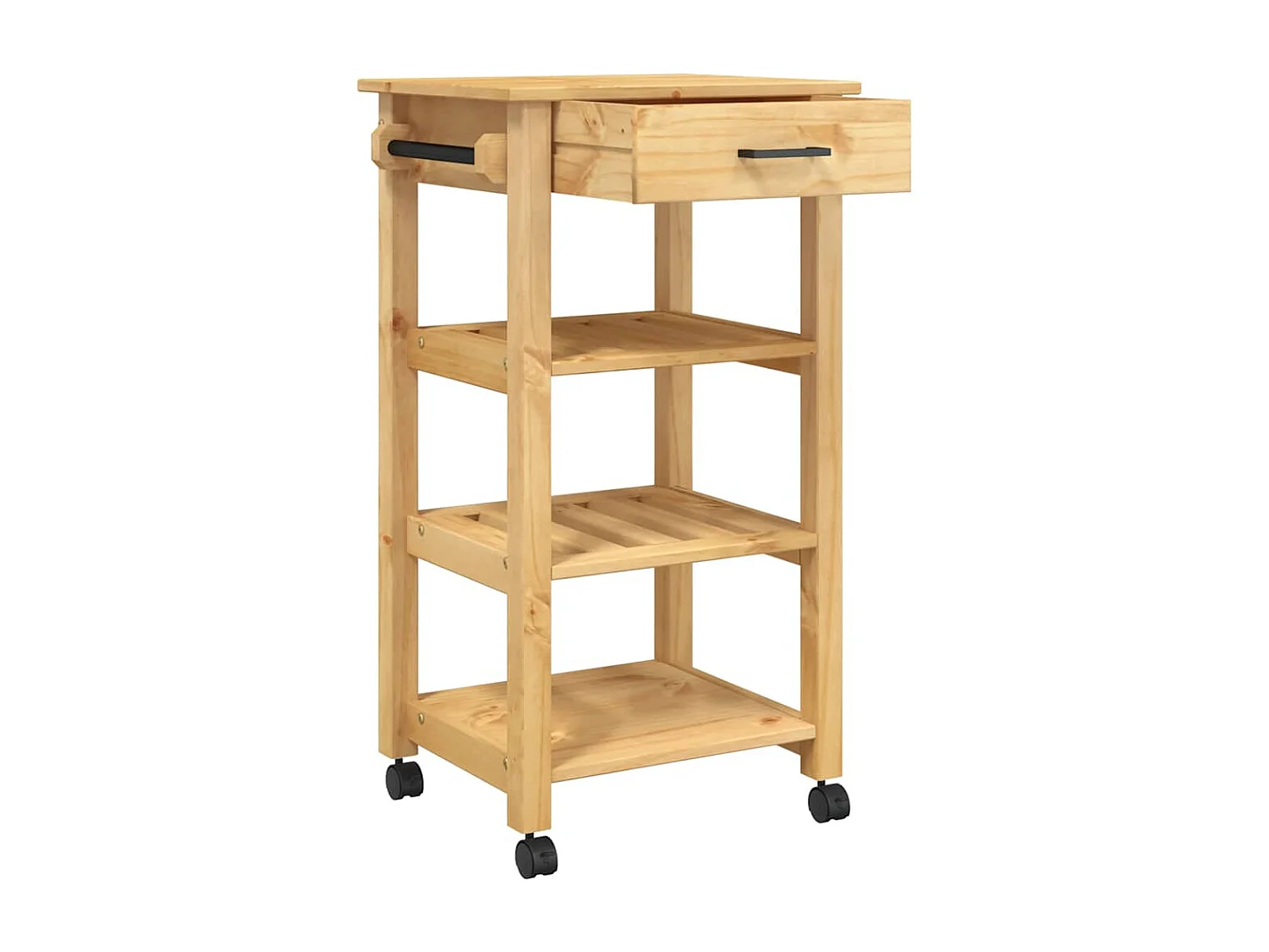 Chariot de cuisine MONZA 48x40x88,5 cm bois massif de pin