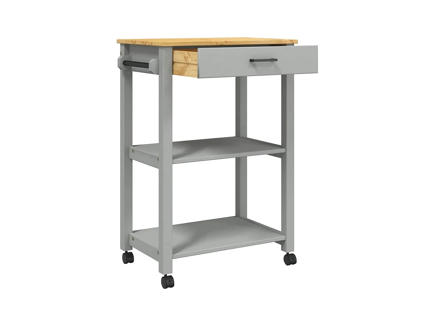 Chariot de cuisine MONZA 60x40x88,5 cm bois massif de pin