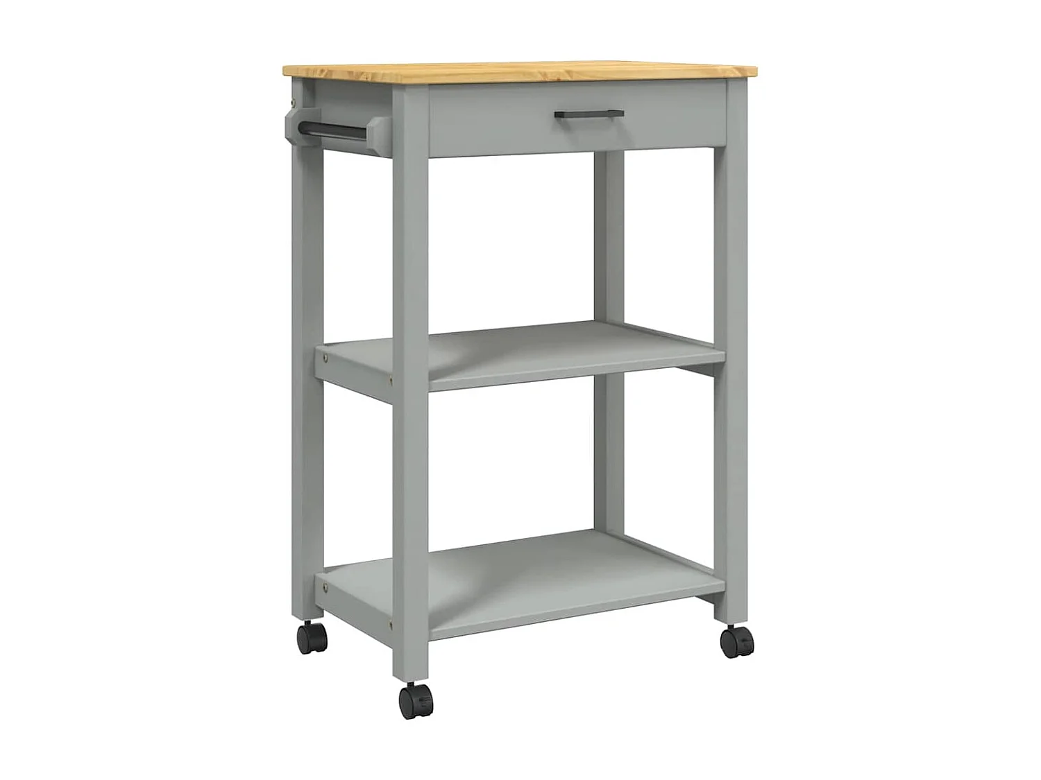 Chariot de cuisine MONZA 60x40x88,5 cm bois massif de pin