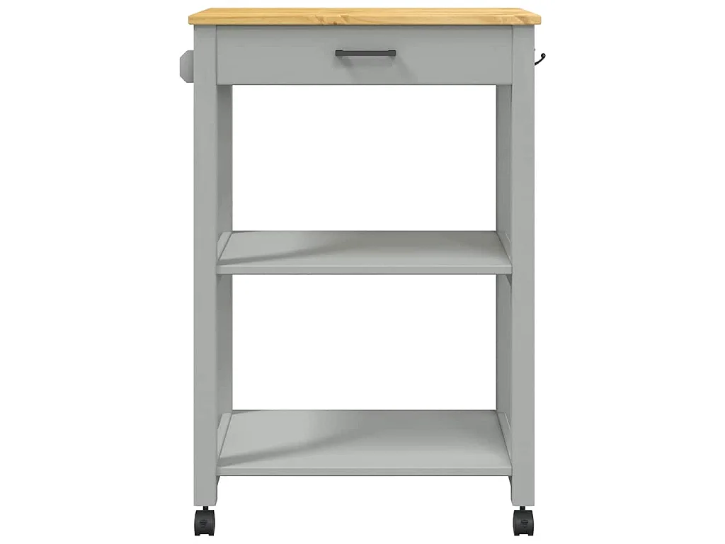 Keukentrolley MONZA 60x40x88,5 cm massief grenenhout