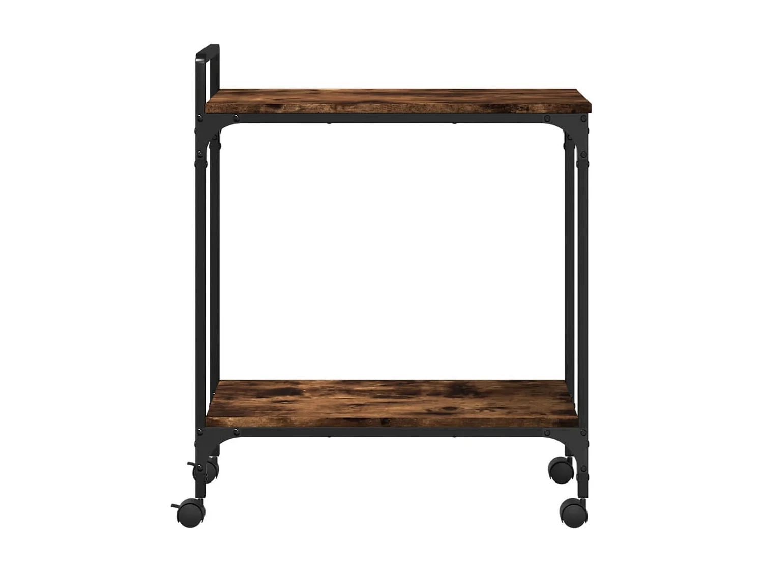 Keukentrolley 60,5x31x72,5 cm bewerkt hout gerookt eikenkleurig