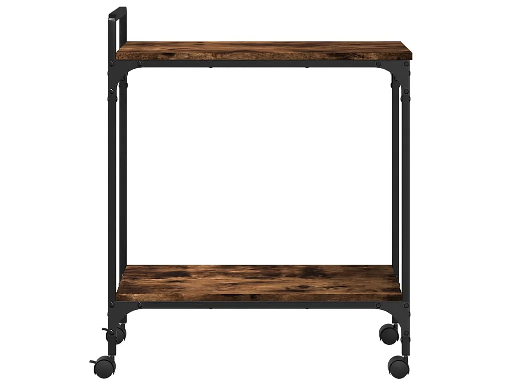 Carrello da Cucina Rovere Fumo 60,5x31x72,5cm Legno Multistrato