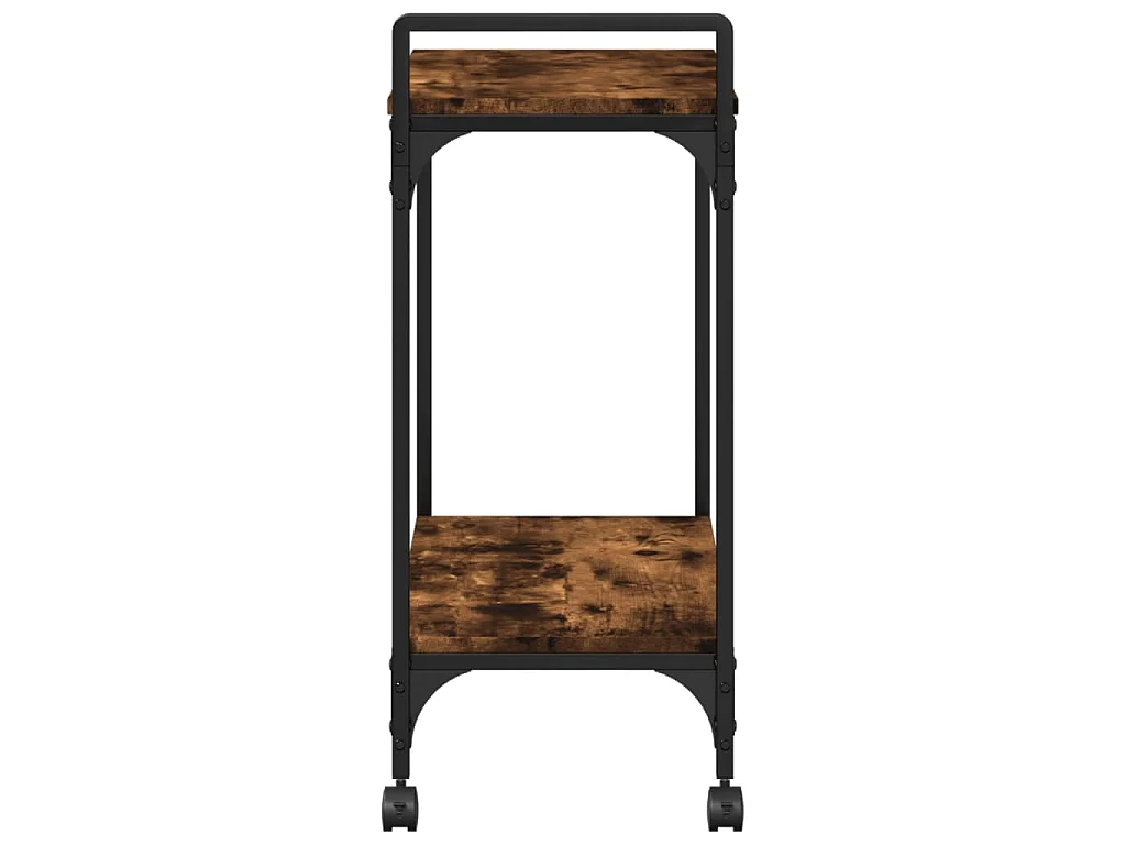 Carrello da Cucina Rovere Fumo 60,5x31x72,5cm Legno Multistrato