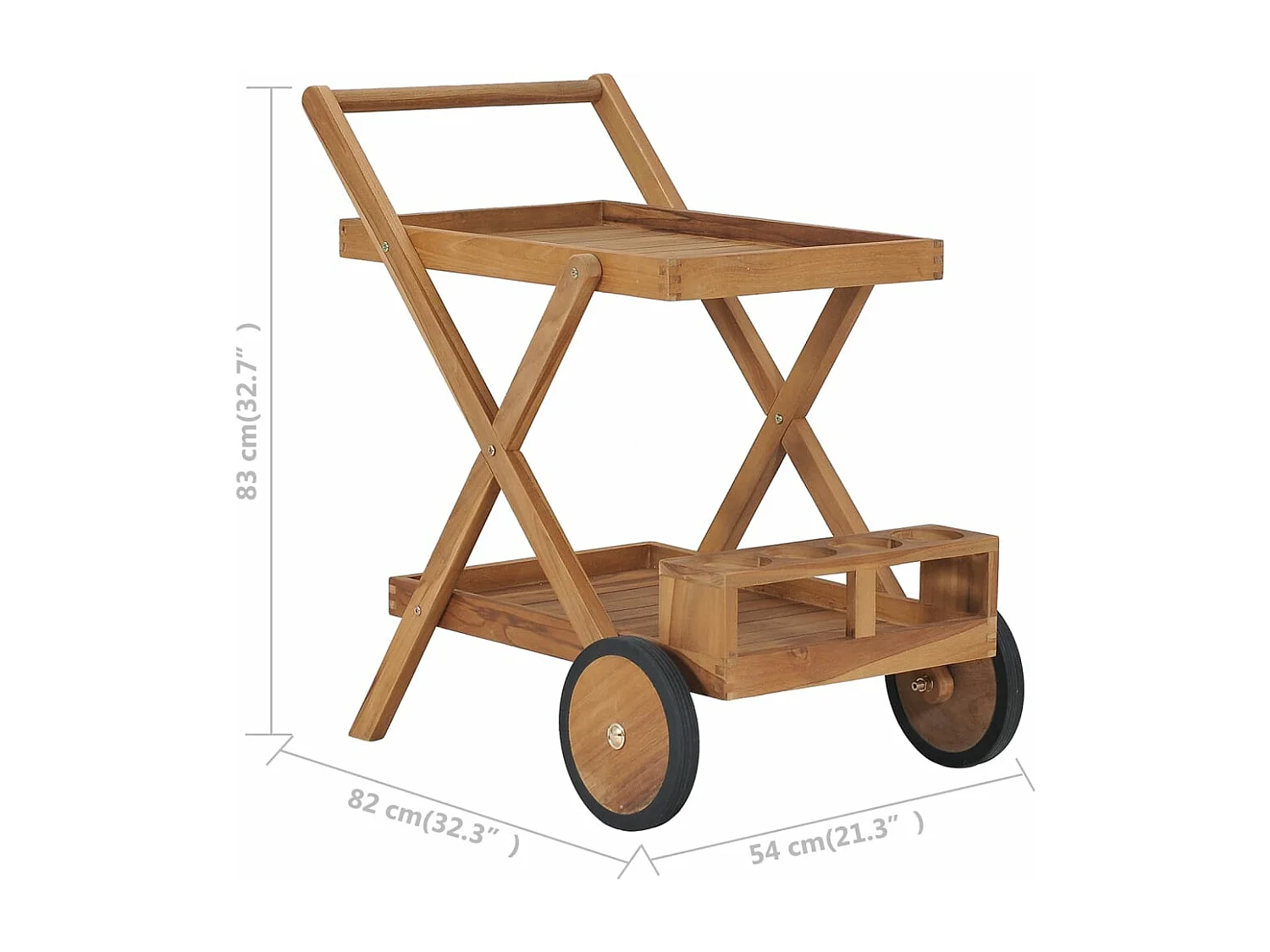 Teewagen Massivholz Teak