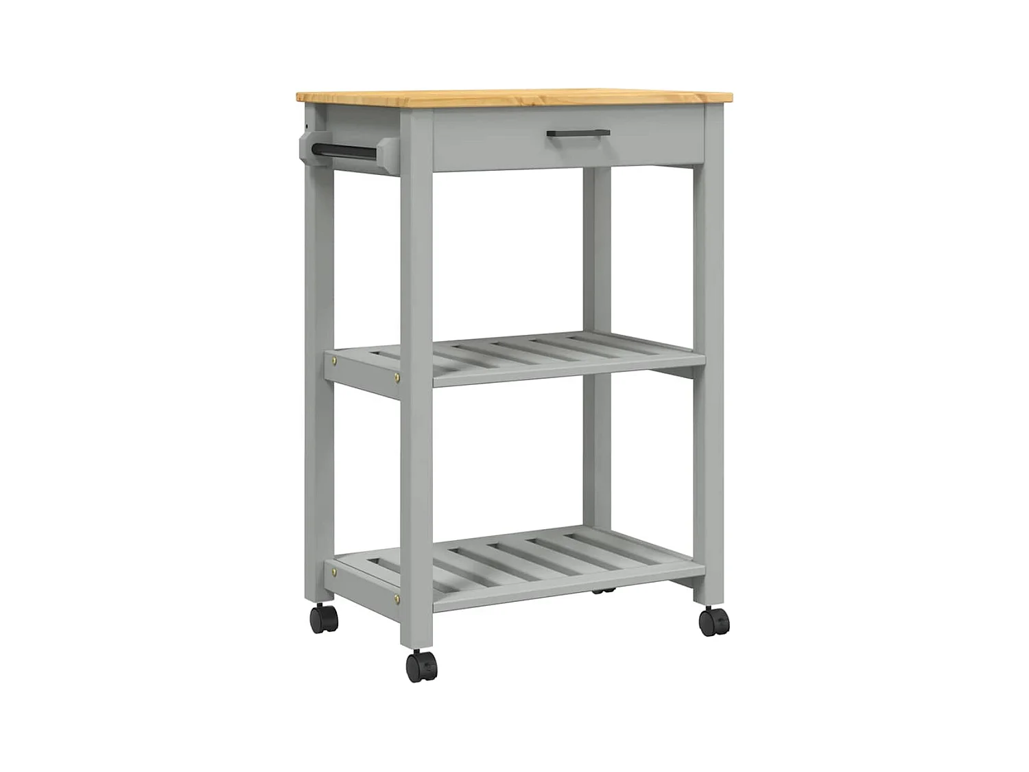 Chariot de cuisine MONZA 60x40x88,5 cm bois massif de pin