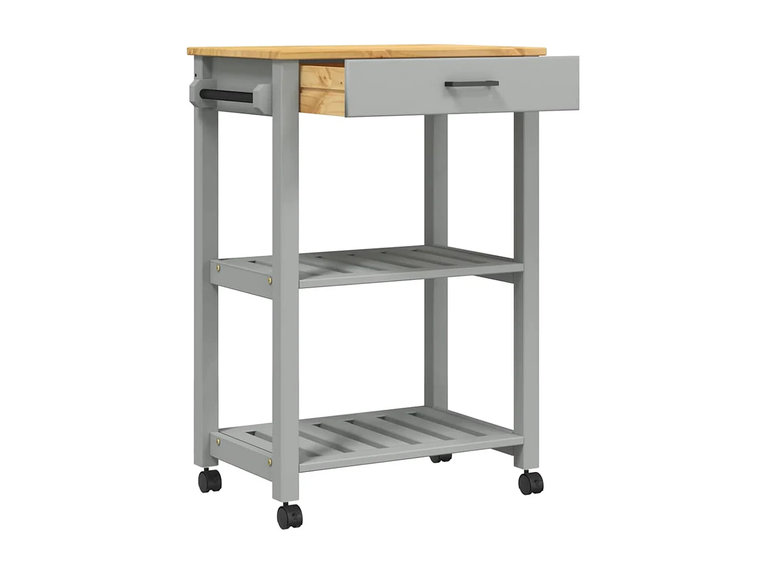 Chariot de cuisine MONZA 60x40x88,5 cm bois massif de pin