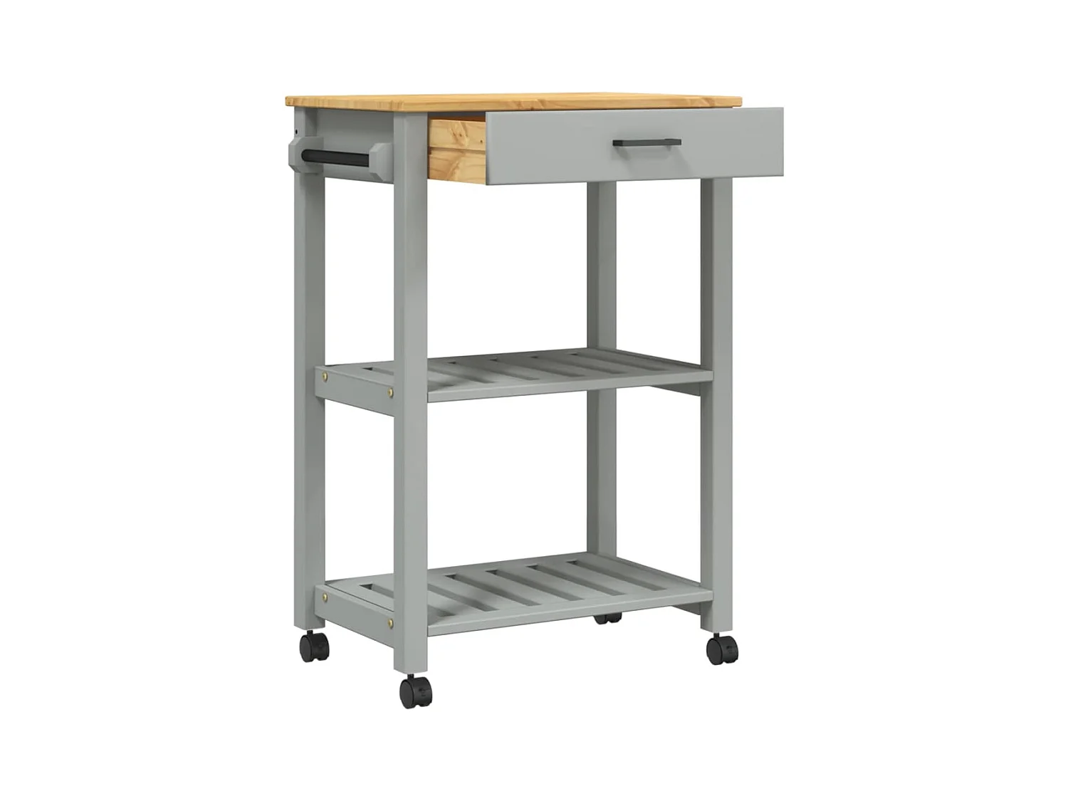 Chariot de cuisine MONZA 60x40x90 cm bois massif de pin