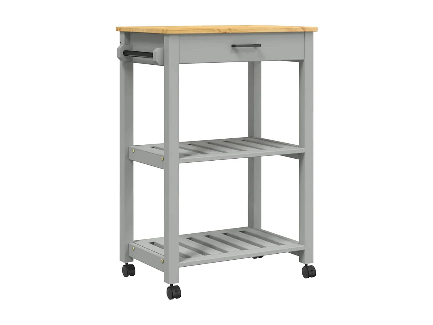 Chariot de cuisine MONZA 60x40x88,5 cm bois massif de pin