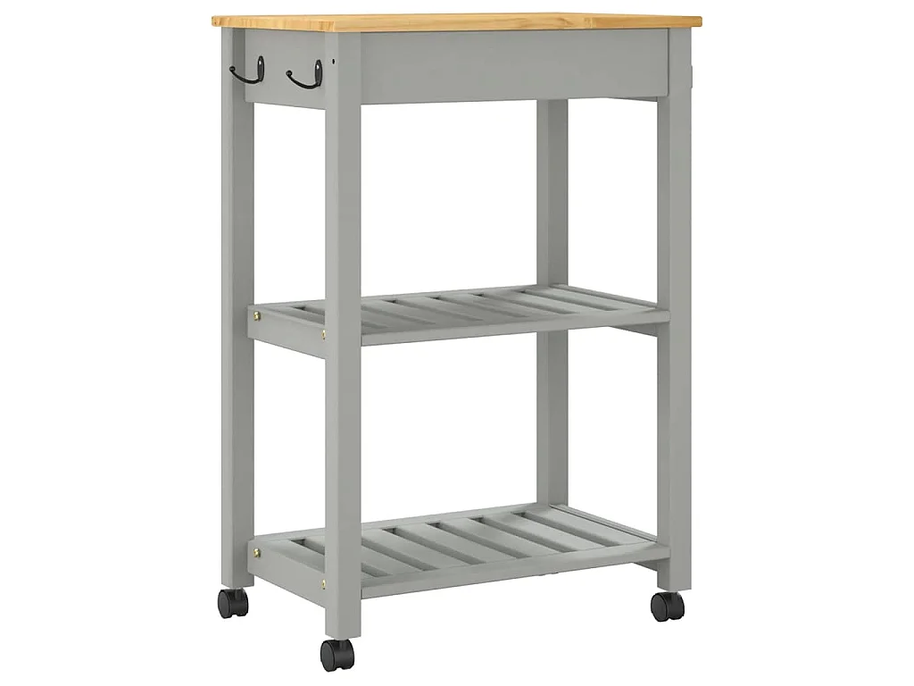 Carrinho de cozinha MONZA 60x40x88,5 cm madeira de pinho maciça