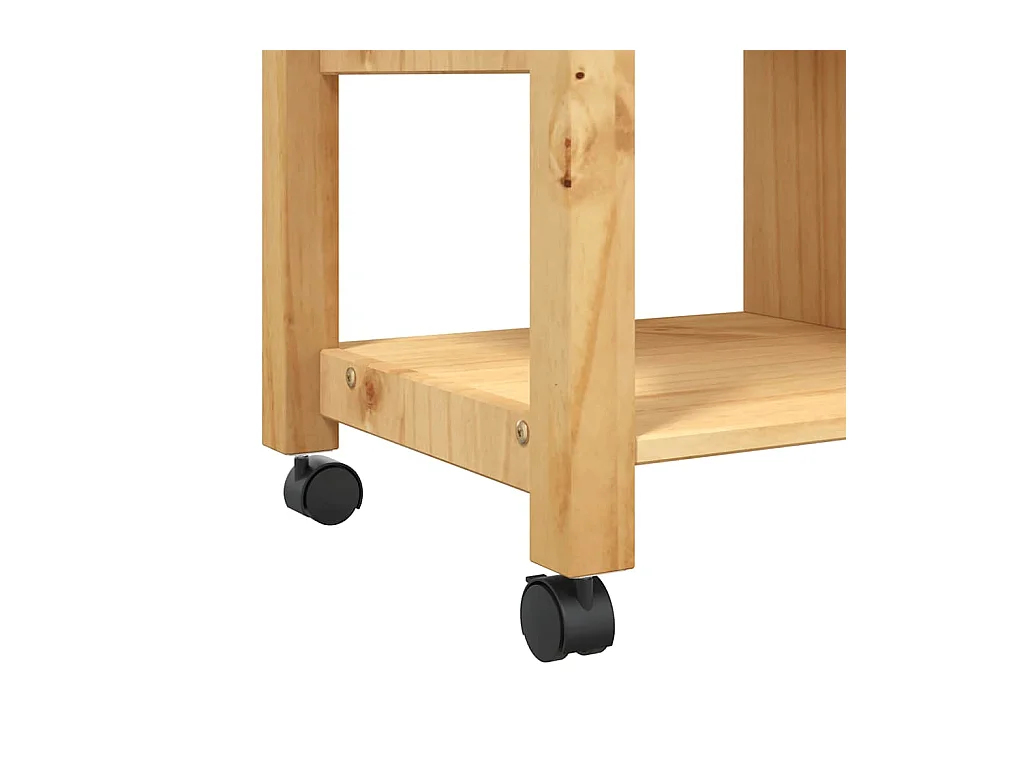 Chariot de cuisine MONZA 84x40x88,5 cm bois massif de pin