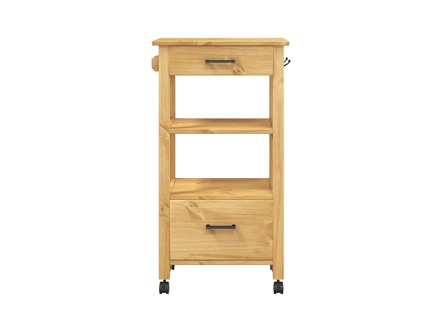Chariot de cuisine MONZA 48x40x88,5 cm bois massif de pin