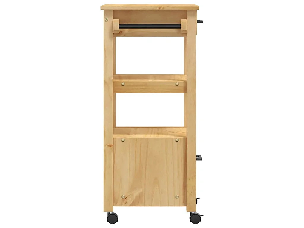 Chariot de cuisine MONZA 48x40x88,5 cm bois massif de pin