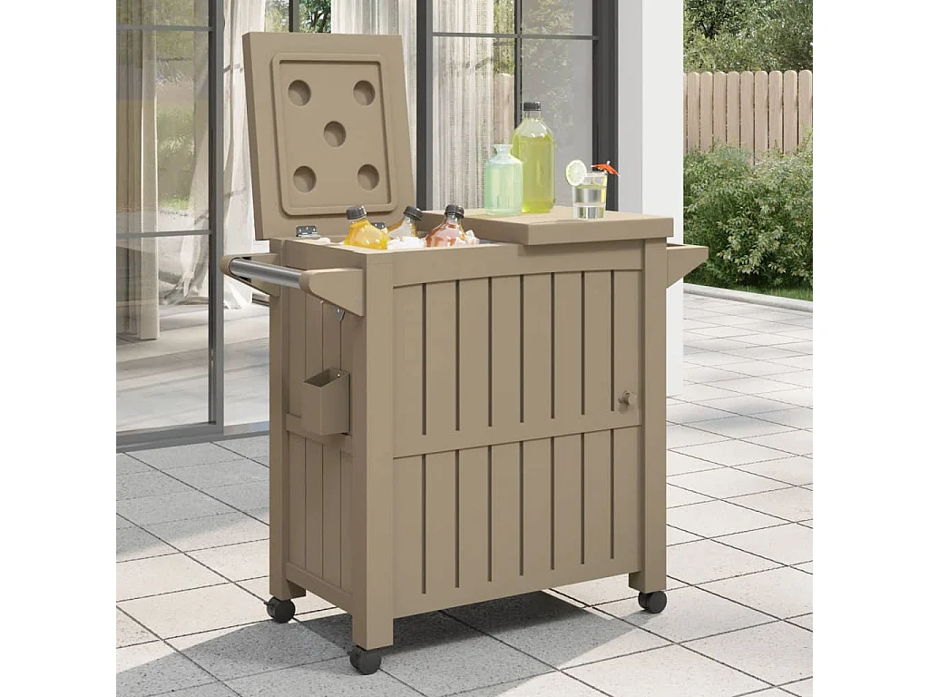 Serveerwagen 3-in-1 polypropeen lichtbruin