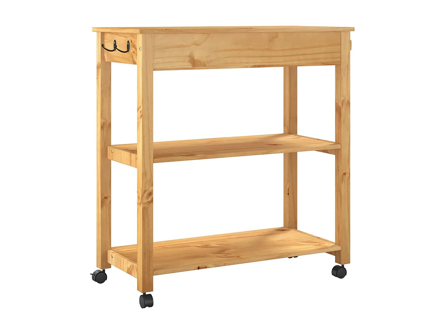 Chariot de cuisine MONZA 84x40x88,5 cm bois massif de pin
