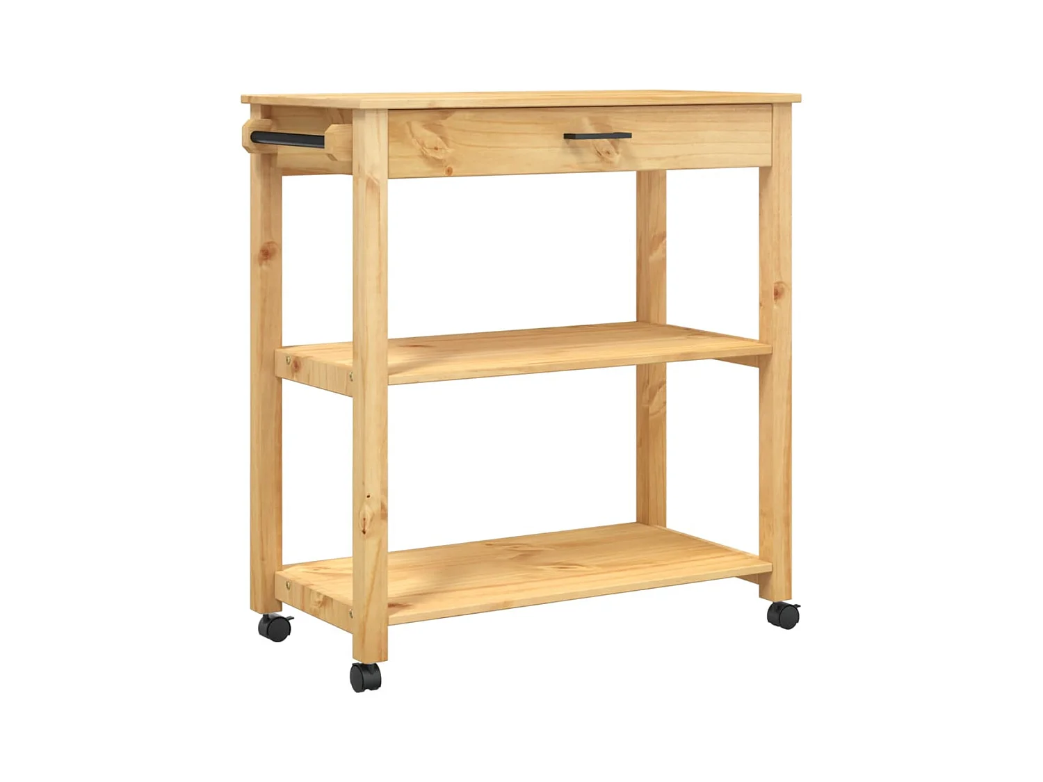 Chariot de cuisine MONZA 84x40x88,5 cm bois massif de pin