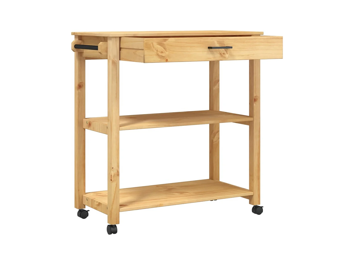Chariot de cuisine MONZA 84x40x88,5 cm bois massif de pin
