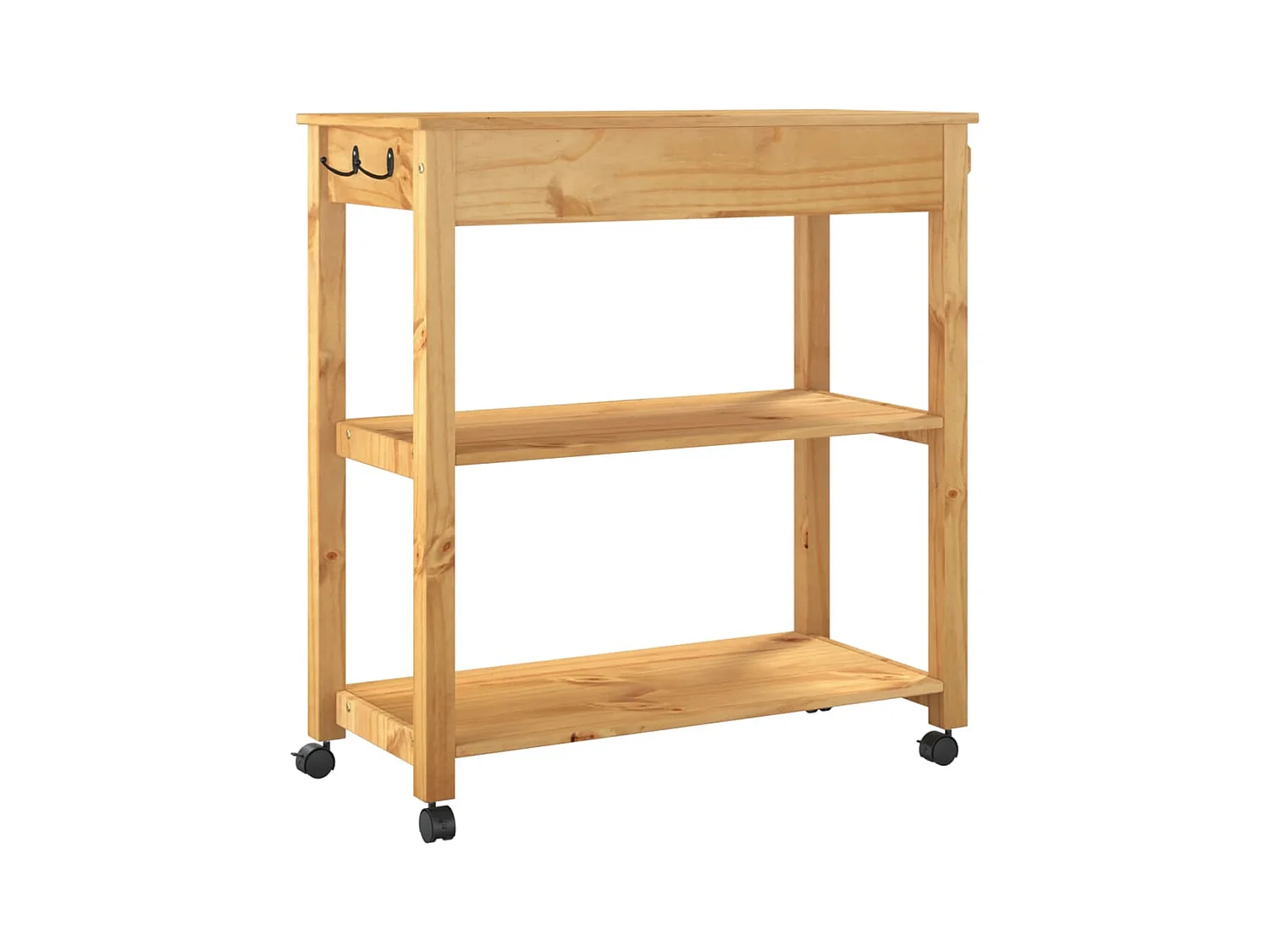 Chariot de cuisine MONZA 84x40x88,5 cm bois massif de pin