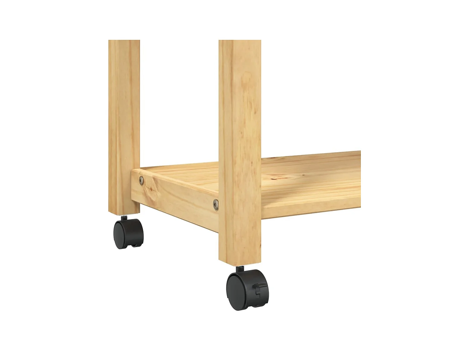 Chariot de cuisine MONZA 84x40x88,5 cm bois massif de pin