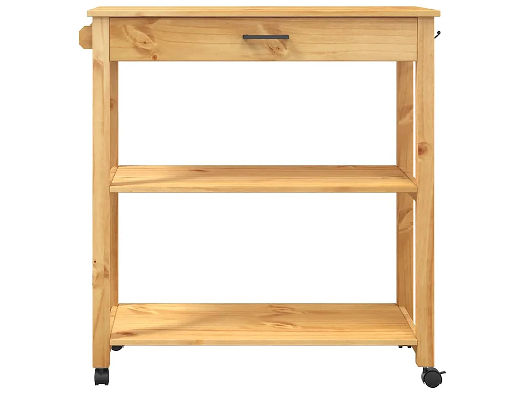 Chariot de cuisine MONZA 84x40x88,5 cm bois massif de pin