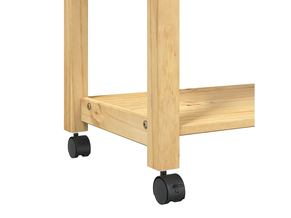 Chariot de cuisine MONZA 84x40x88,5 cm bois massif de pin