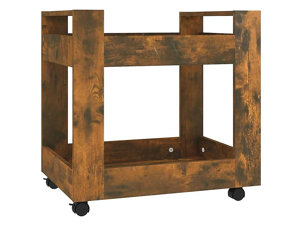 Chariot de bureau Chêne fumé 60x45x60 cm Bois d'ingénierie