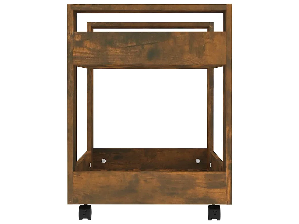 Chariot de bureau Chêne fumé 60x45x60 cm Bois d'ingénierie