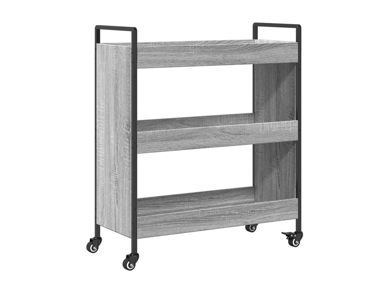 Keukentrolley 70x30x82 cm bewerkt hout grijs sonoma eikenkleur