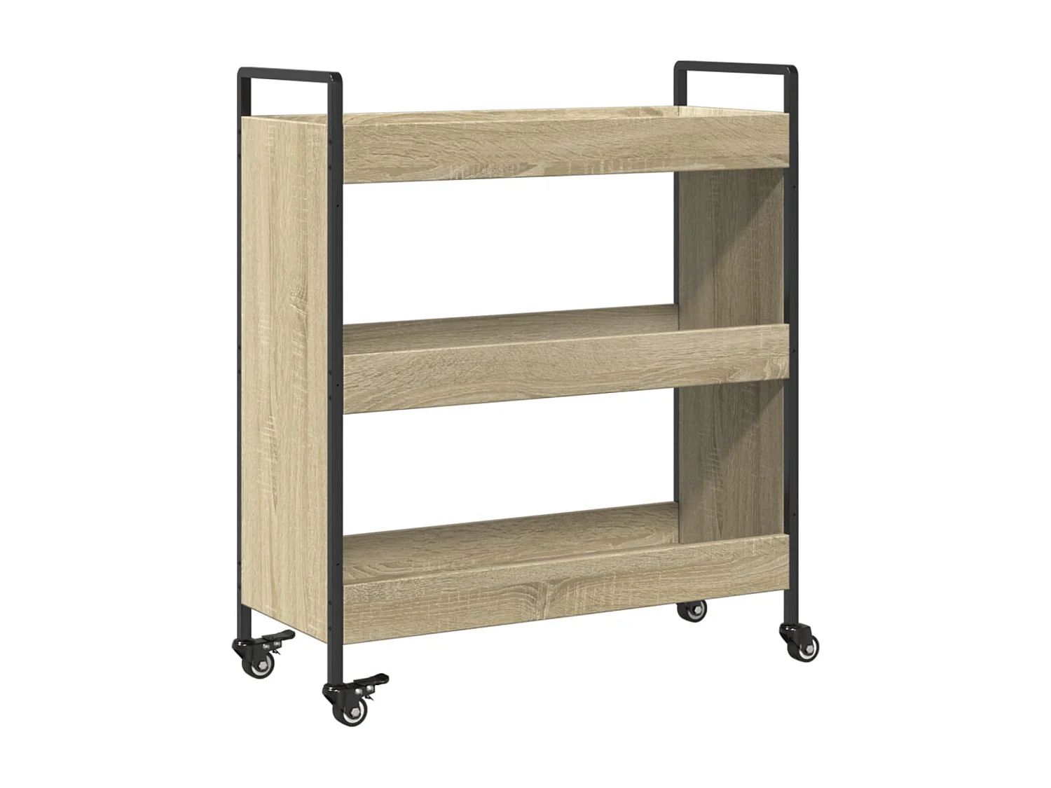 Chariot de cuisine chêne sonoma 70x30x82 cm bois d'ingénierie