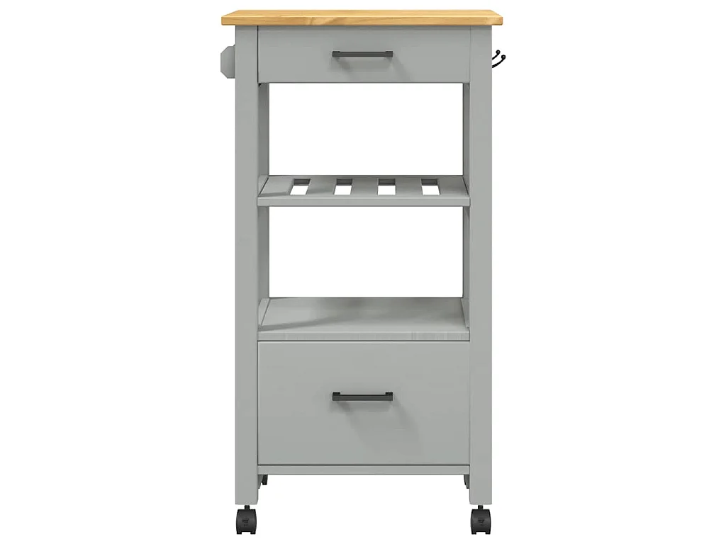 Keukentrolley MONZA 48x40x88,5 cm massief grenenhout