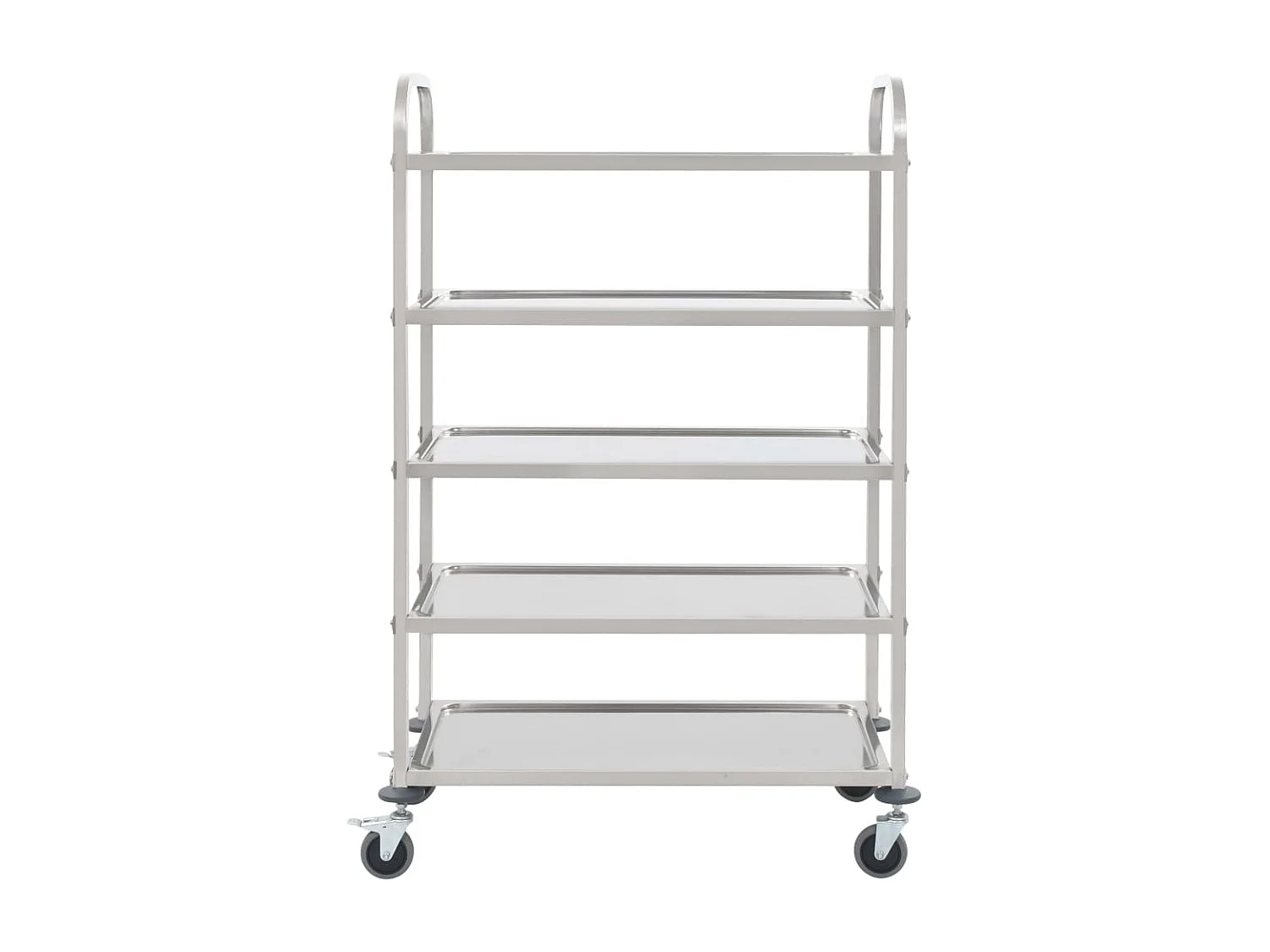 Chariot de cuisine à 5 niveaux 107x55x147 cm Acier inoxydable