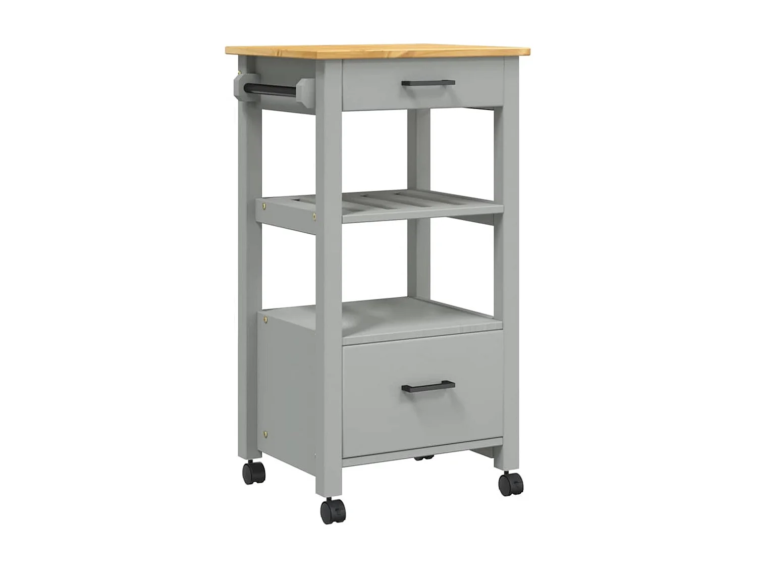 Keukentrolley MONZA 48x40x88,5 cm massief grenenhout