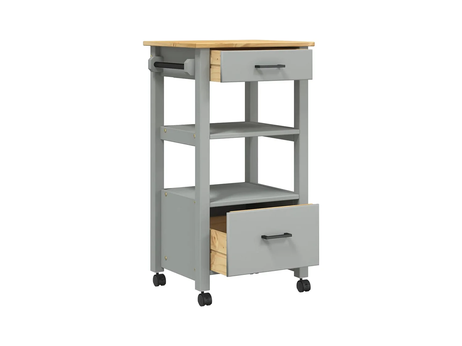 Keukentrolley MONZA 48x40x88,5 cm massief grenenhout