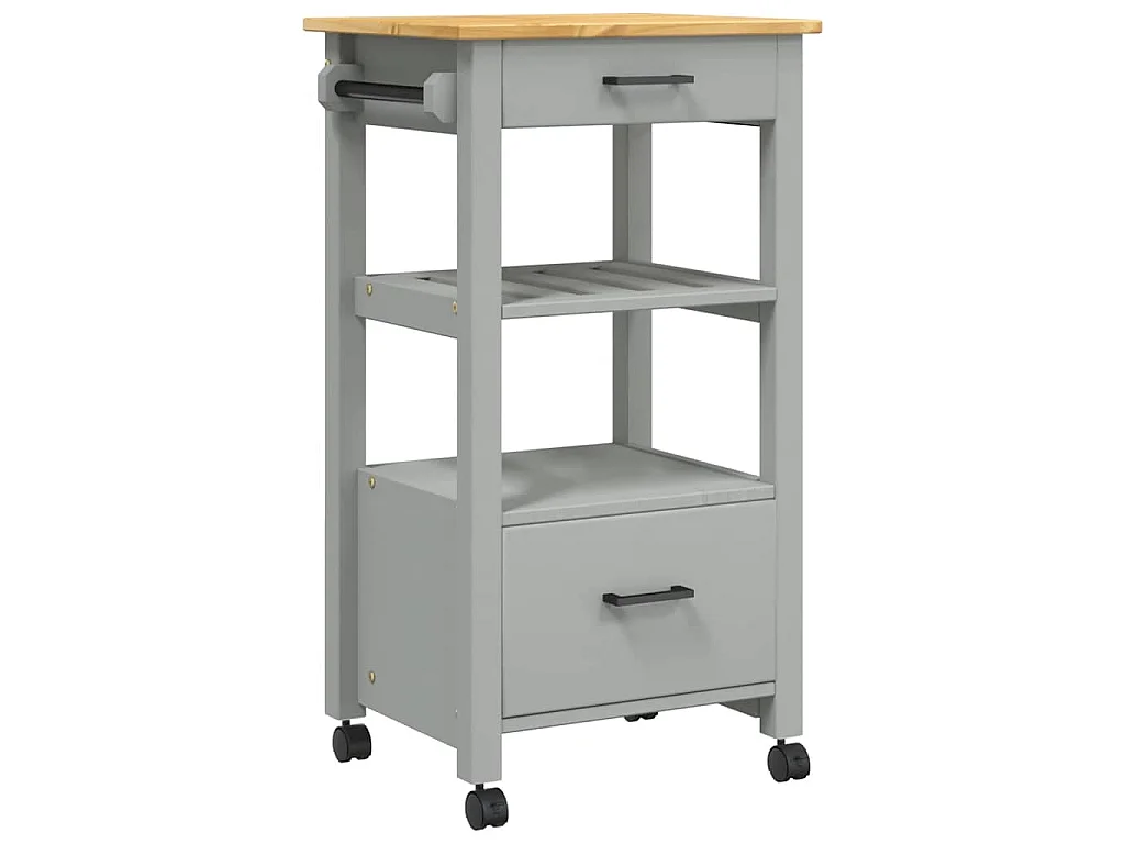 Küchenwagen MONZA 48x40x88,5 cm Massivholz Kiefer