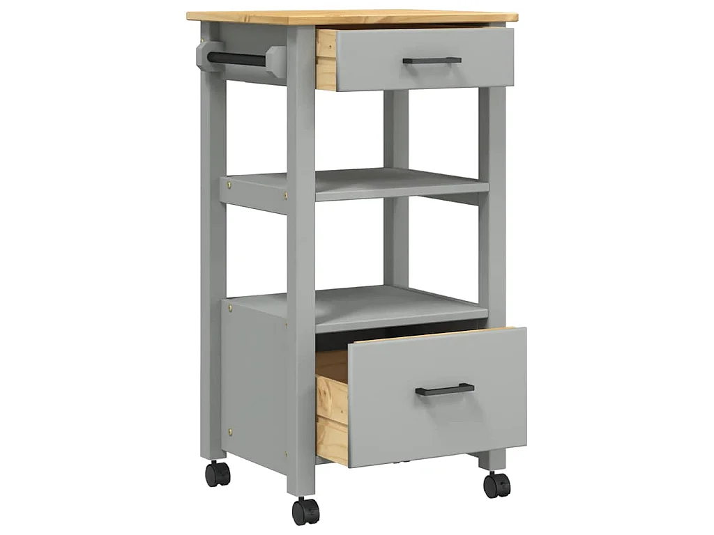 Küchenwagen MONZA 48x40x88,5 cm Massivholz Kiefer