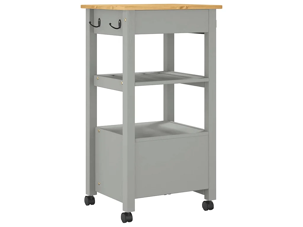 Küchenwagen MONZA 48x40x88,5 cm Massivholz Kiefer