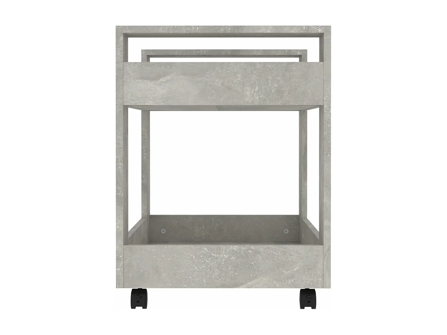 Bürowagen Betongrau 60x45x60 cm Holzwerkstoff