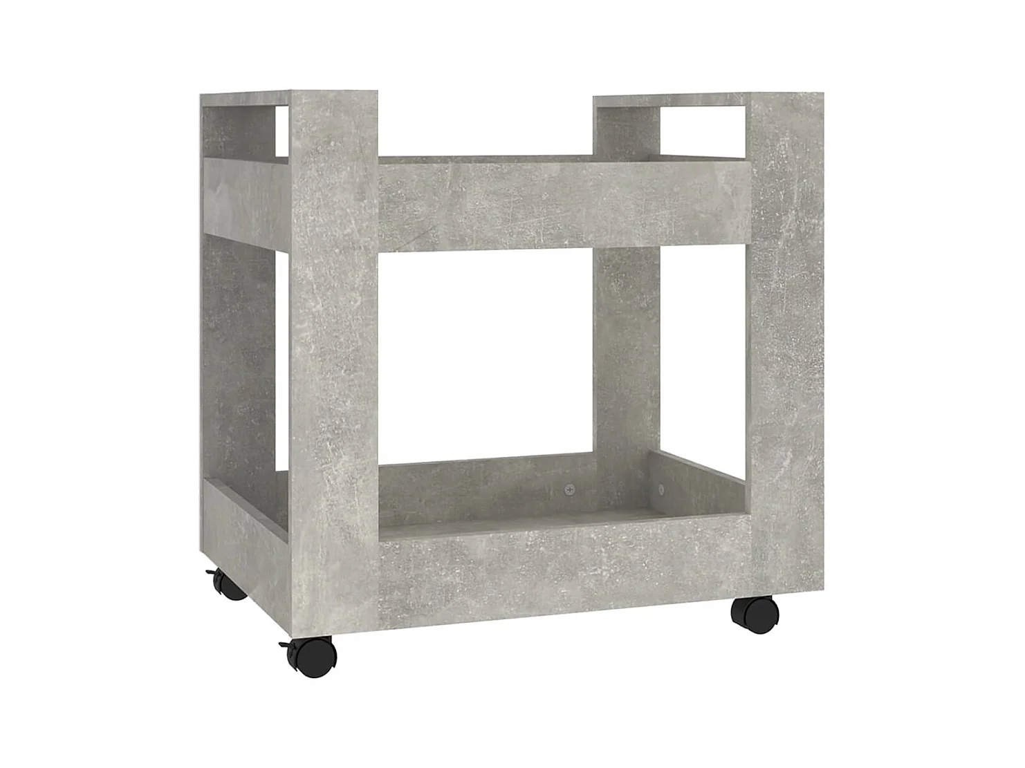 Carrito de escritorio contrachapada gris hormigón 60x45x60 cm