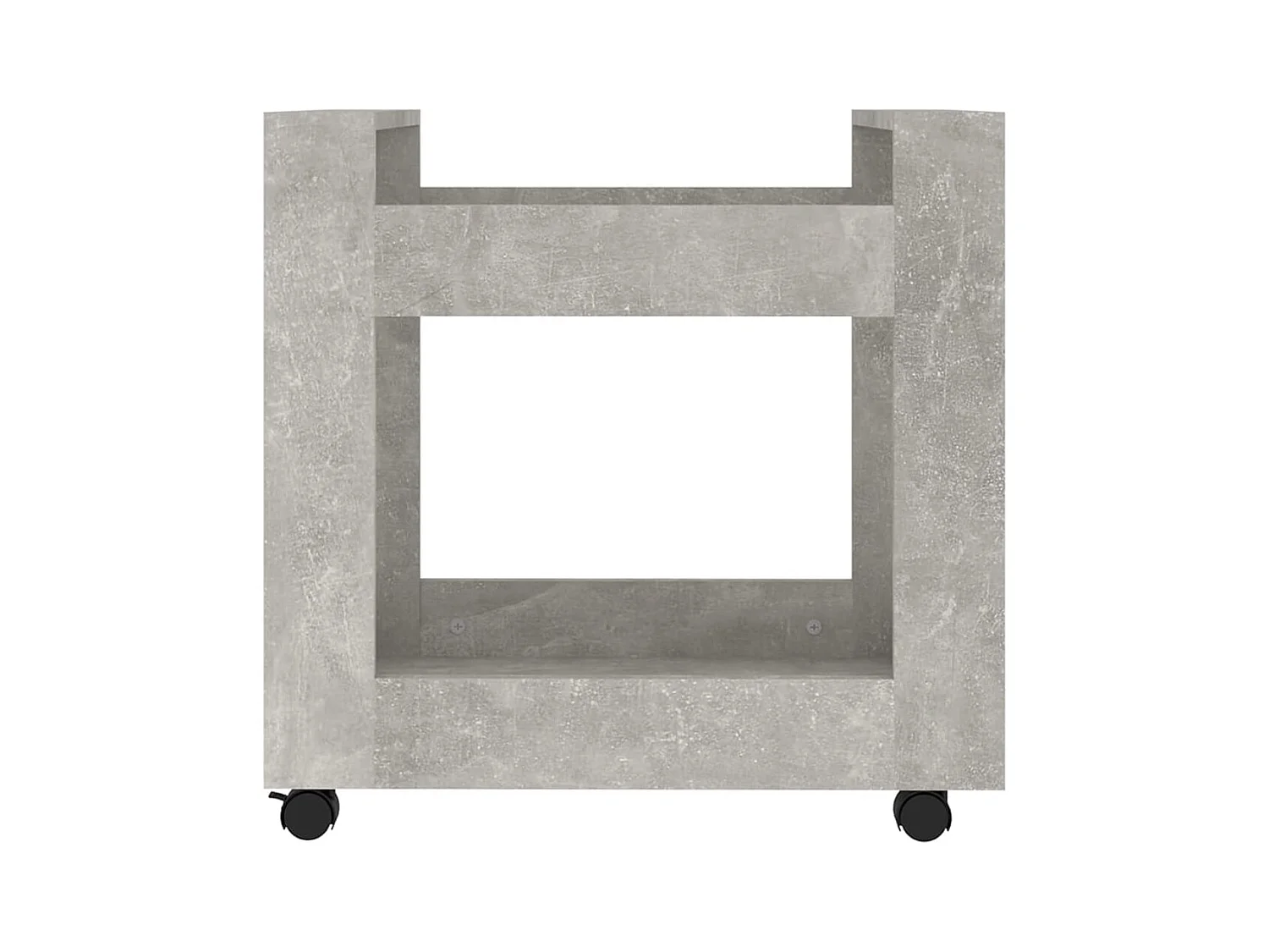 Carrito de escritorio contrachapada gris hormigón 60x45x60 cm